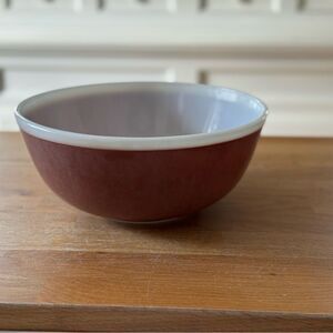 Vintage Pyrex 1970s Americana Brown Large 4 Quart Mixing Bowl 404